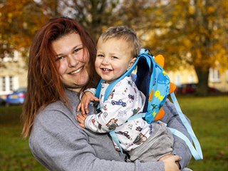 Aimee Stevensová se synem