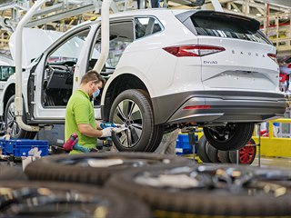Škoda odstartovala v továrně v Mladé Boleslavi sériovou výrobu elektromobilu...