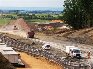 Stavba D35 u Časů (4. června 2020)