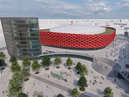 Vizualizace podoby nové velké multifunk�ní arény, kterou chce v Olomouci...