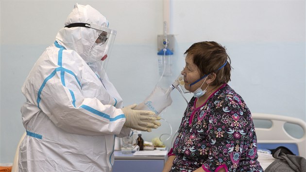 Nemocnice v Ulan-Ude, metropoli ruskho Burjatska, se bhem druh vlny pandemie ocitla na hranici svch monost (20. listopadu 2020)