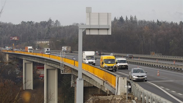 Modernizovaný úsek dálnice D1. (28. listopadu 2020)