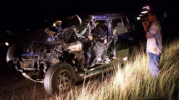 V září 2000 měl Maradona v kubánské metropoli Havaně nehodu. Při srážce s autobusem své auto (na snímku) zdemoloval.