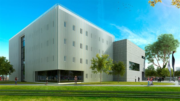 Vizualizace nové budovy Fakulty umění Ostravské univerzity v lokalitě Černá louka.