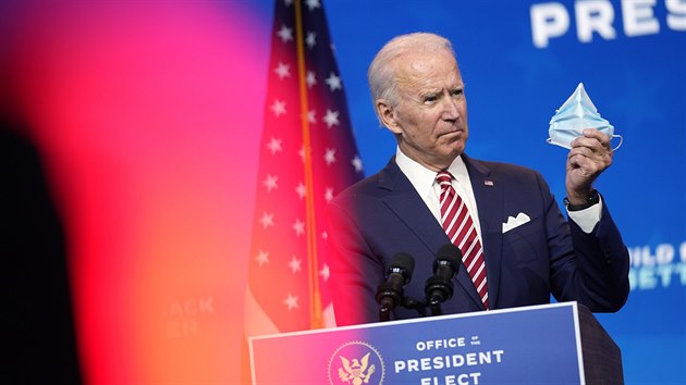 Nov zvolen prezident Joe Biden hovo o ekonomickm oiven. (16. listopadu)
