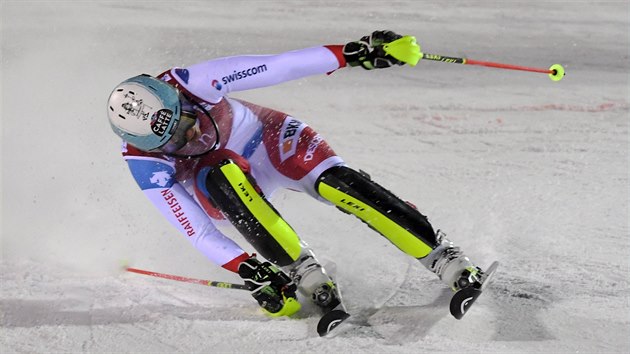 Wendy Holdenerov v cli slalomu v Levi.