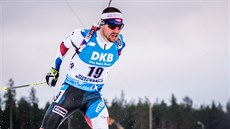 Michal Krmá na trati vytrvalostního závodu v Kontiolahti