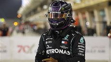 Lewis Hamilton, vítz kvalifikace na Velkou cenu Bahrajnu