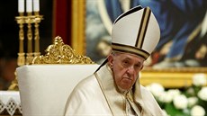 Papež František při konzistenčním obřadu v bazilice svatého Petra ve Vatikánu,...