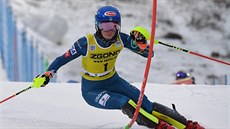 Mikaela Shiffrinová ve slalomu v Levi.