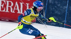 Mikaela Shiffrinová ve slalomu v Levi.