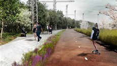 Osv�tlovací v�e s krakorci výrazn� komponující celý prostor by m�ly být...