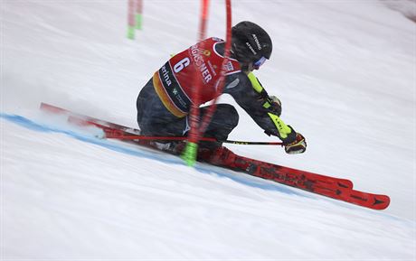 Filip Zubi v obím slalomu v Santa Caterin.