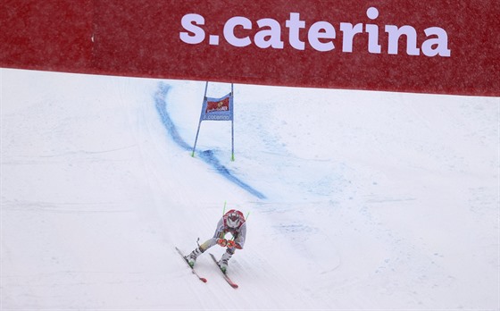 Henrik Kristoffersen v obím slalomu v Santa Caterin.