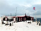 Potovní stanice v Port Lockroy na Antarktid (5. íjna 2015)