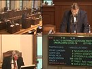 Nezaazený poslanec Lubomír Volný, který byl zvolen za SPD, pi svém vystoupení...