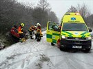 Následky jedné z nehod, u kterých museli hasii v Olomouckém kraji zasahovat...