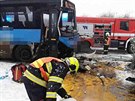 Následky jedné z nehod, u kterých museli hasii v Olomouckém kraji zasahovat...