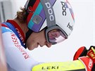 výcarský lya Marco Odermatt na startu 2. kola obího slalomu v Santa...