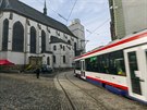 Tramvajov� trasa p�es centrum Olomouce je od soboty z v�t�� ��sti znovu...