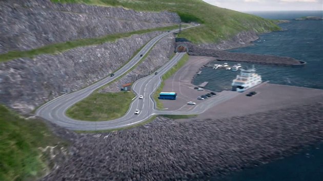 Podmosk tunel na Faerskch ostrovech