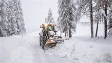 Přívaly sněhu ve východním Tyrolsku. (6. prosince 2020)