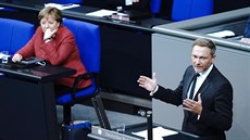 Nmeck kanclka Angela Merkelov a pedseda nmeck Svobodn demokratick...
