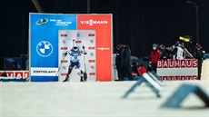 Michal Krm ve sprintu v Kontiolahti.