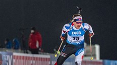 Adam Václavík ve sprintu v Kontiolahti.