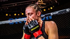MMA zápasnice Lucie Pudilová emotivn proila první vítzství po dvou letech.