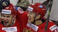 Ilustraní foto z duelu hokejist Petrohradu 