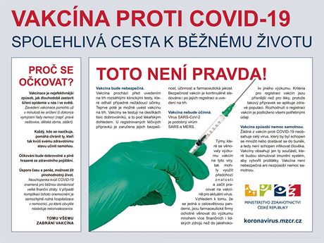 Inzerát Ministerstva zdravotnictví k plánované vakcín proti onemocnní covid-19