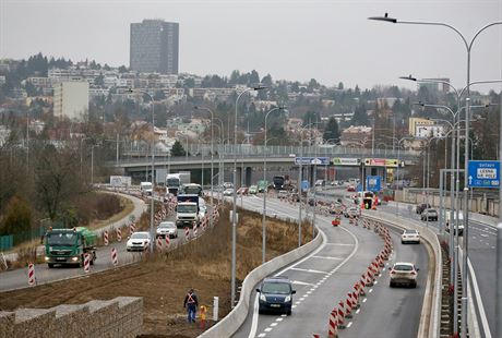 Stavba mstského okruhu v brnnské ulici aboveská