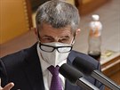 Premiér Andrej Babi ve Snmovn pi projednávání státního rozpotu na rok...