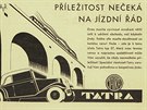 Reklamy automobilky Tatra z asopis z doby první republiky