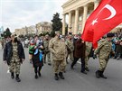 V ázerbájdánském Baku se konala vojenská pehlídka na oslavu uzavení dohody s...