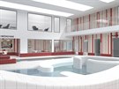 Vizualizace interiéru nové plavecké haly v Litvínov