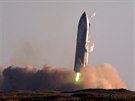 Let rakety Starship trval nco pes est a pl minuty (9. prosince 2020).