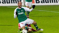 Jablonecký Martin Doleal v utkání proti Plzni.