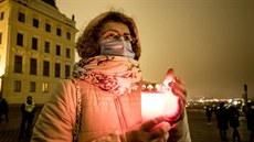 Vzpomínkový pochod Srdce na Hrad 2020 na Hradčanské náměstí v den výročí úmrtí...