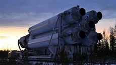 Start rakety Angara-5 z kosmodromu Pleseck v pondlí 14. 12. 2020