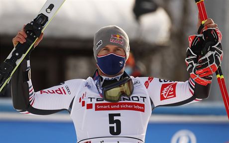 Alexis Pinturault, vítz obího slalomu v Alta Badii