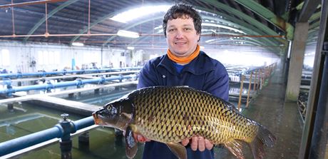 Jan Mika u sedm let chová v sádkách bývalého areálu plzeské vodárny ryby....