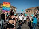 Demonstrace na podporu práv LGBT komunity v Itálii. (27. ervna 2020)