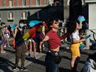 Demonstrace na podporu práv LGBT komunity v Itálii. (27. ervna 2020)