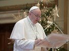 Pape Frantiek v bazilice svatého Petra ve Vatikánu  pednáí tradiní...