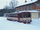 Motorový vz 810.234 ve stanici Hostaovice, 31. prosince 2005 GPS:...