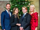 Norský korunní princ Haakon, princezna Ingrid Alexandra, princ Sverre Magnus a...