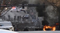Místo silné exploze v americkém mst Nashville (25. prosince 2020)