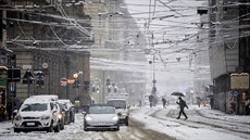 Italský Milán zasypal sníh. (28. prosince 2020)